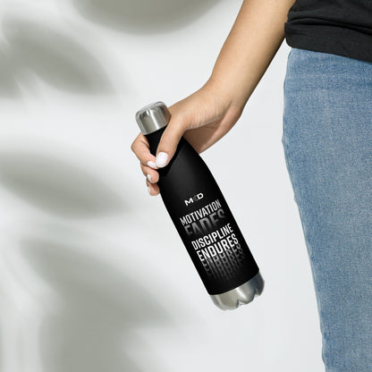 Motivation < Discipline Stainless Steel Water Bottle