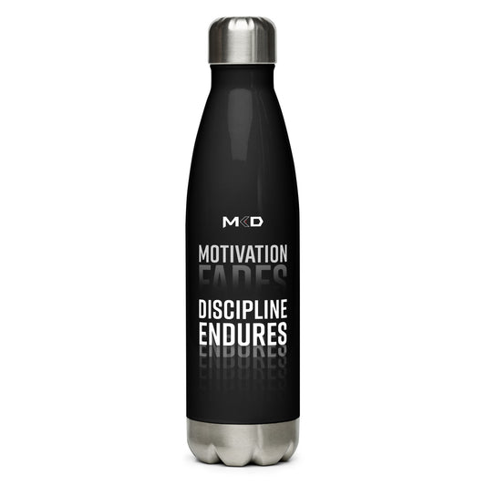 Motivation < Discipline Stainless Steel Water Bottle