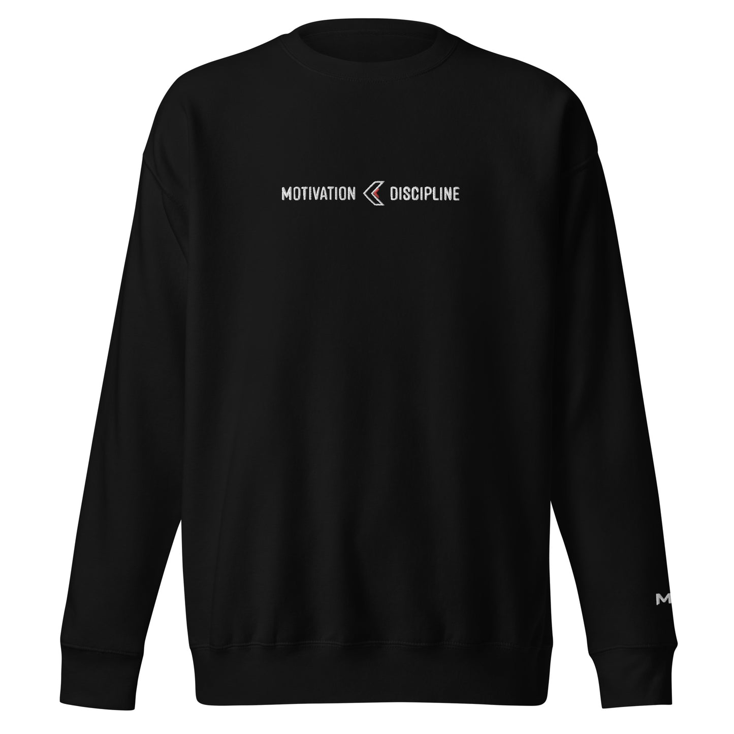 Motivation < Discipline Embroidery Sweatshirt - UNISEX