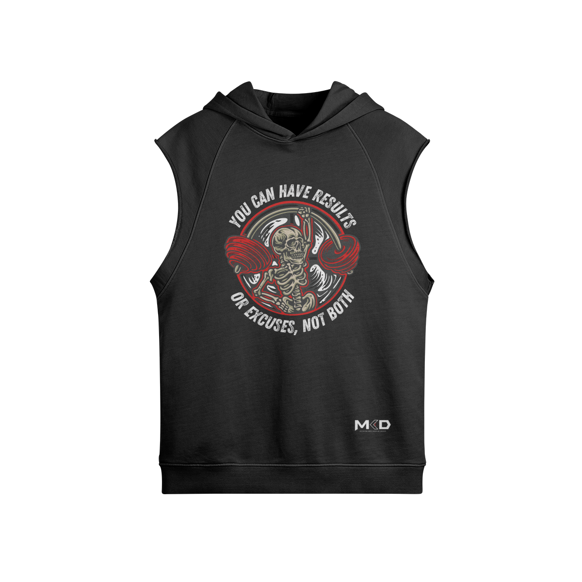 you can have results or excuses, not both. Oversized Sleeveless Streetwear Hoodie - UNISEX 